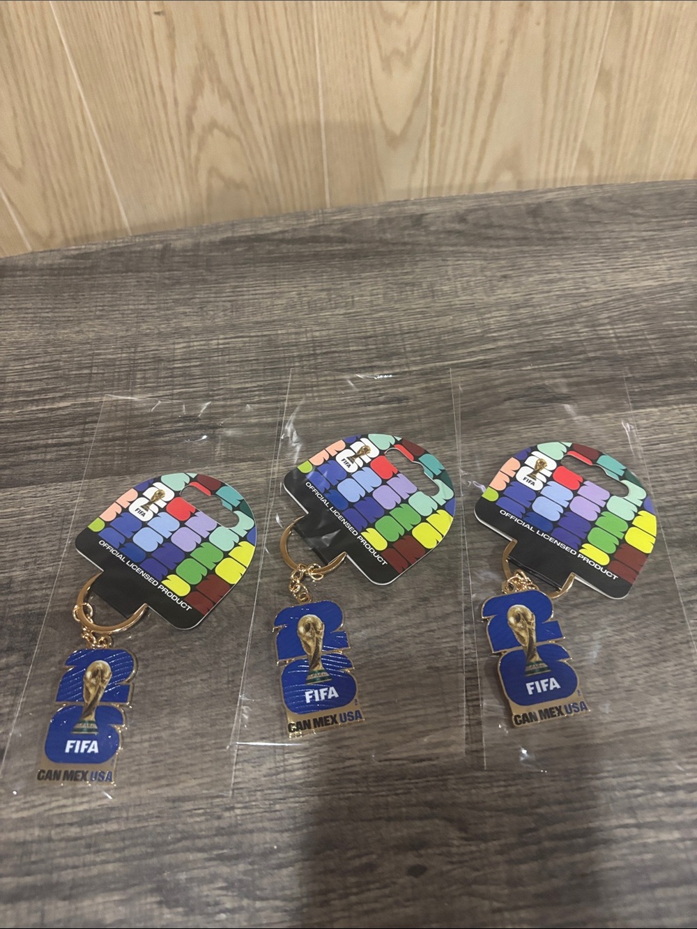 FIFA certified World Cup key chains 3 pcs